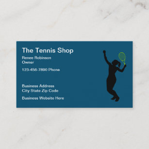 Tennis Theme Modern Unique Business Card