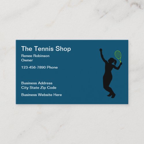Tennis Theme Modern Unique Business Card