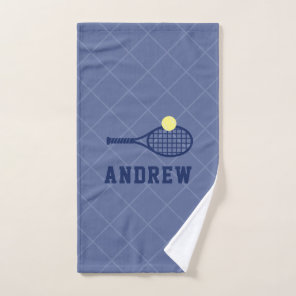 Tennis Theme Monogram Name Tennis Bag Hand Towel