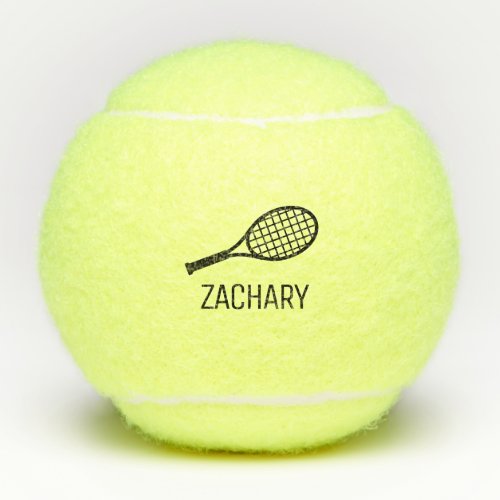 Tennis Theme Monogram Name Tennis Balls