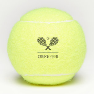 Tennis Theme Monogrammed Name Balls