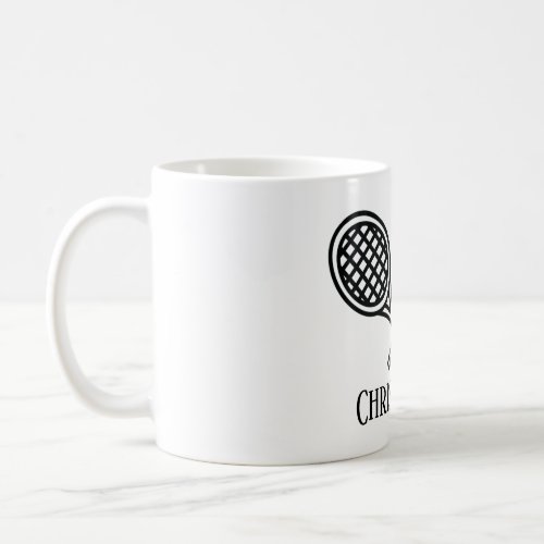 Tennis Theme Monogrammed Name Coffee Mug