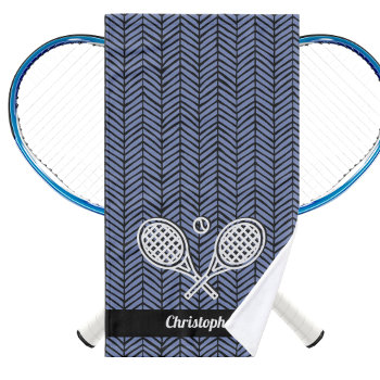 Tennis Theme Monogrammed Name Tennis Ball Hand Towel by artinspired at Zazzle
