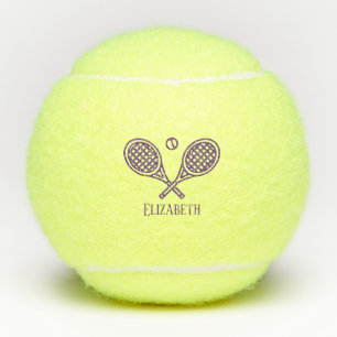 Tennis Theme Monogrammed Name Tennis Balls