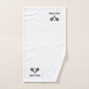 Tennis Theme Monogrammed Name Tennis Balls Hand To Towel