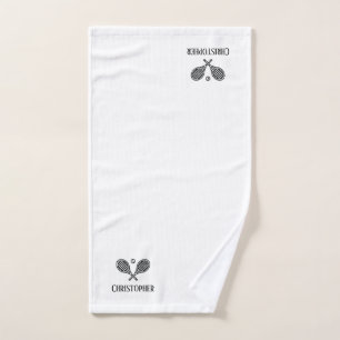 Tennis Theme Monogrammed Name Tennis Balls Hand To Towel