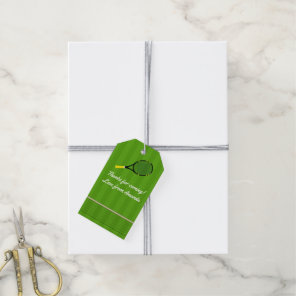 Tennis theme Party Guest Thank You Gift Tags
