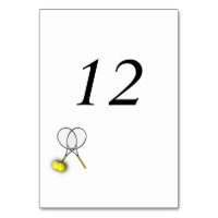 Tennis Theme Table Number Placecards
