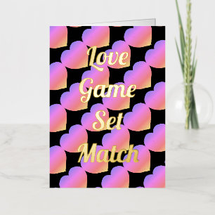 Tennis Theme Valentine Foil Holiday Card