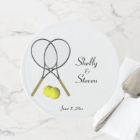 Tennis Theme Wedding Personalized Cake Stand