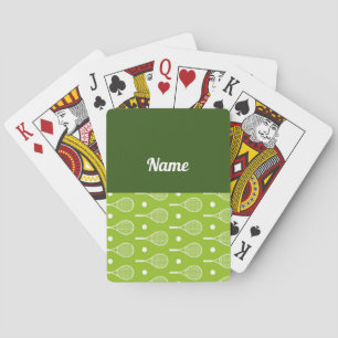 Tennis  theme with racket and ball with name poker cards