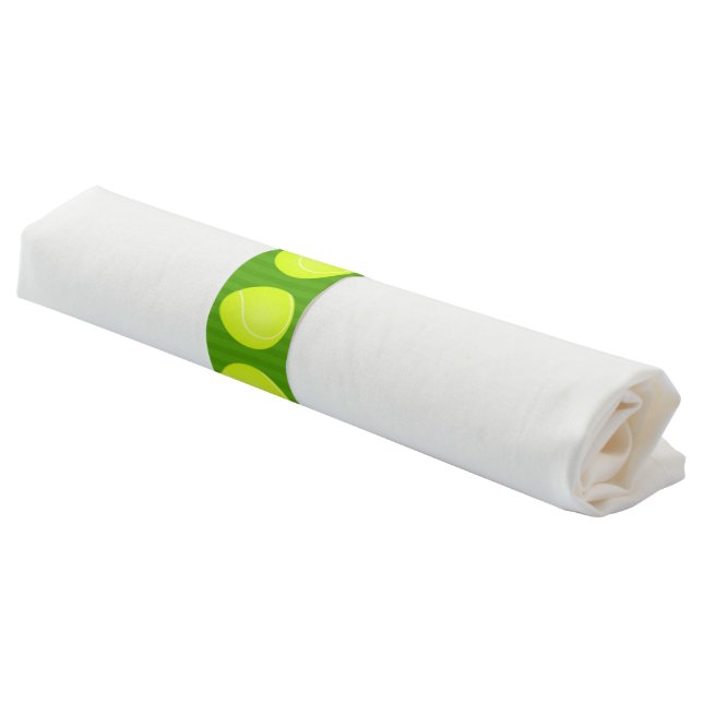 Tennis themed Birthday Party Napkin Bands (Angled)