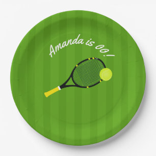 Tennis themed Birthday Party personalized Paper Plates