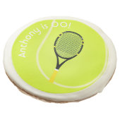 Tennis themed Birthday Party Sugar Cookie (Angled)