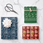 Tennis Themed Christmas Holiday Xmas  Wrapping Paper Sheets<br><div class="desc">Always merry,  Xmas candy canes pattern design. Whimsical Xmas,  festive candy cane and tennis rackets designed for a tennis player,  tennis coach,  tennis club business partner,  or customer. Tennis-themed Christmas candy cane design. Tennis plaid Christmas pattern,  tennis Christmas sweater design. Assorted tennis Christmas theme wrapping paper.</div>