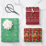 Tennis Themed Christmas Holiday Xmas Wrapping Paper Sheets<br><div class="desc">Always merry,  Xmas candy canes pattern design. Whimsical Xmas,  festive candy cane and tennis rackets designed for a tennis player,  tennis coach,  tennis club business partner,  or customer. Tennis-themed Christmas candy cane design. Tennis plaid Christmas pattern,  tennis Christmas sweater design. Assorted tennis Christmas theme wrapping paper.</div>