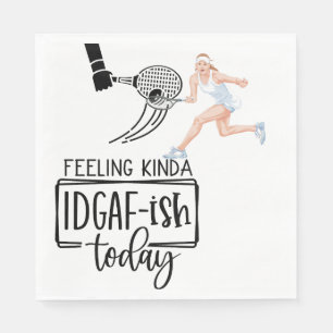 Tennis-themed design funny saying quotes napkins