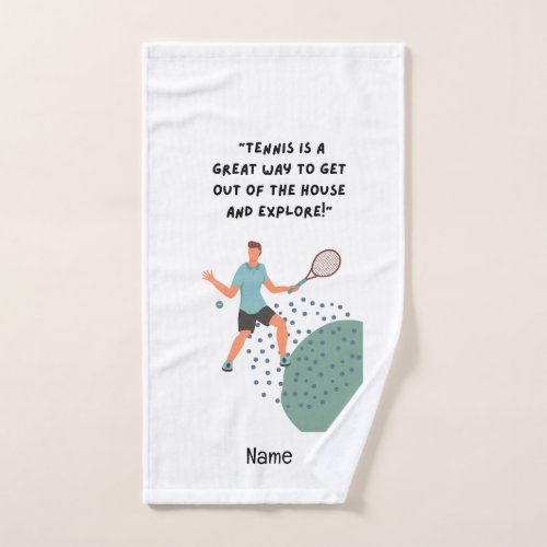 Tennis Themed for coach Hand Towel