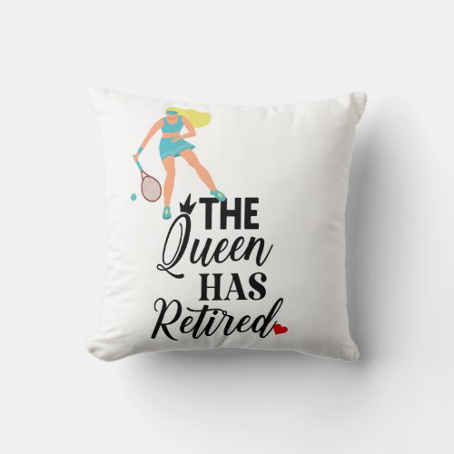 Tennis themed for Retirement  to Tennis Player    Throw Pillow