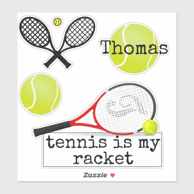 Tennis Themed Sports Set Sticker (Sheet)