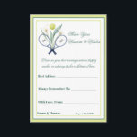 Tennis Themed Tenniscore Wedding Green Lime Color  Advice Card<br><div class="desc">Celebrate love with this elegant tennis-themed Tenniscore wedding card featuring crossed rackets, delicate calla lilies, and a stylish monogram. Perfect for couples who share a passion for tennis, this unique design combines sport and romance in a refined, modern style. Ideal for a wedding celebration that feels both personal and unforgettable....</div>