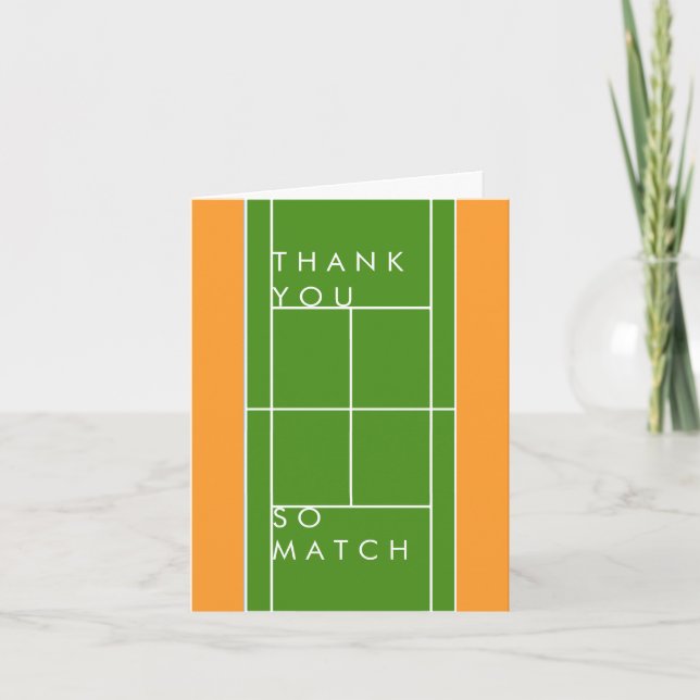 Tennis Themed Thank You Card (Front)