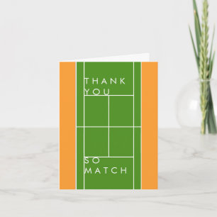 Tennis Themed Thank You Card