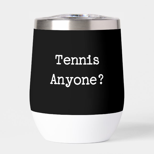 Tennis Thermal Wine Tumbler (Front)