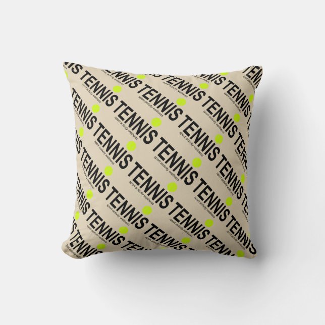 Tennis Throw Pillow (Front)