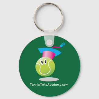Tennis Tots Academy_Bouncee_personalized_on green Keychain