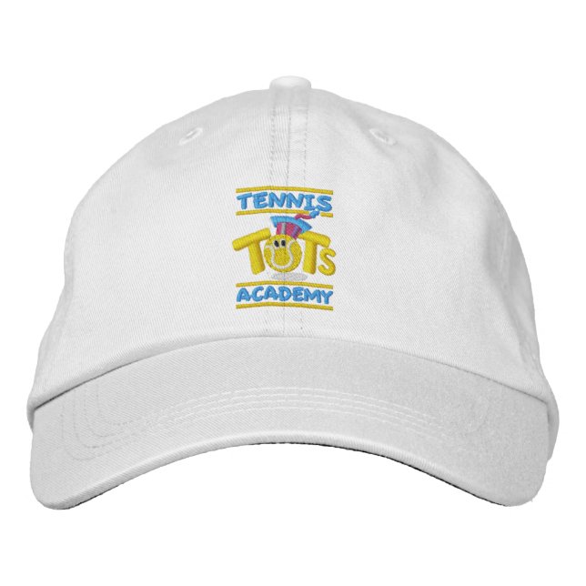 Tennis Tots Academy stacked logo Embroidered Baseball Hat (Front)
