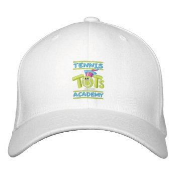 Tennis Tots Academy Stacked Logo Name Embroidered Baseball Hat by FUNauticals at Zazzle