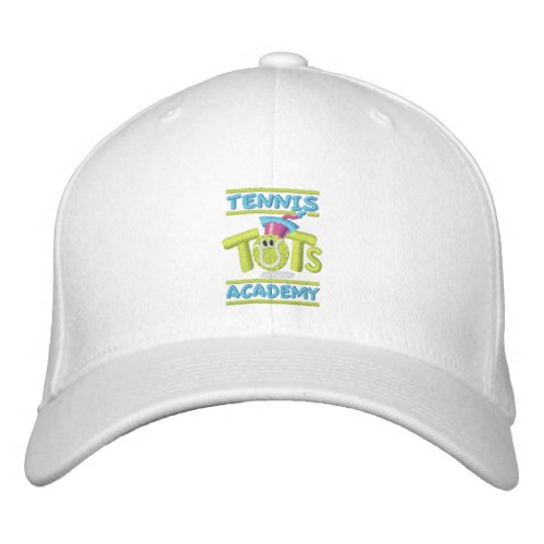 Tennis Tots Academy stacked logonameweb site Embroidered Baseball Cap
