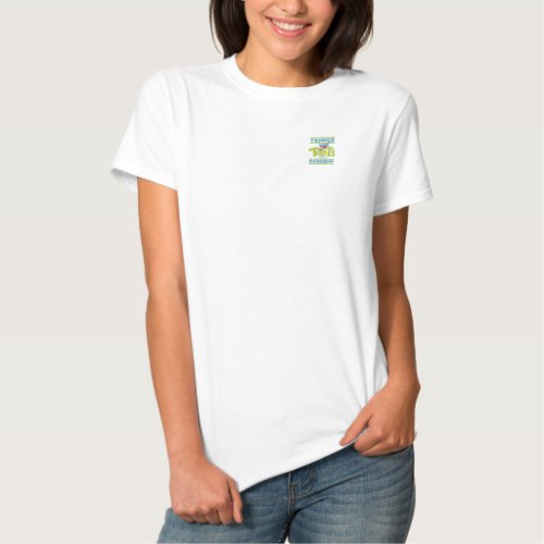 Tennis Tots Academy stacked logo on chest Embroidered Shirt