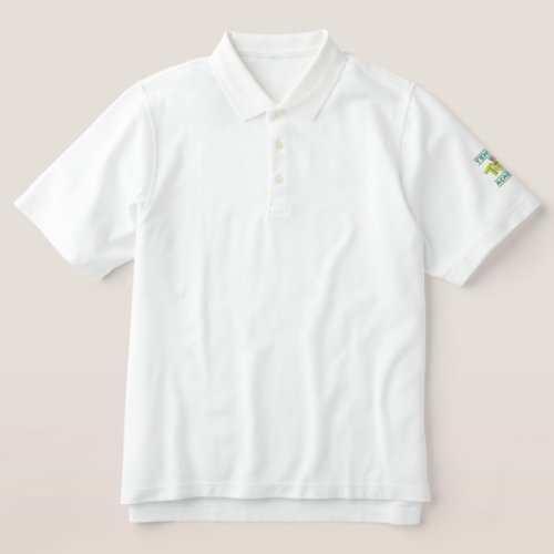 Tennis Tots Academy stacked logo on sleeve Embroidered Polo Shirt