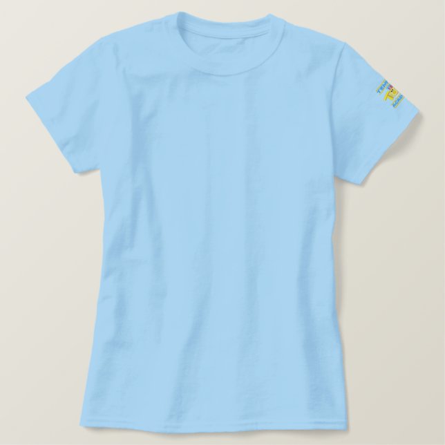 Tennis Tots Academy stacked logo on sleeve Embroidered Shirt (Design Front)