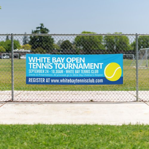 Tennis tournament ball simple graphic event banner