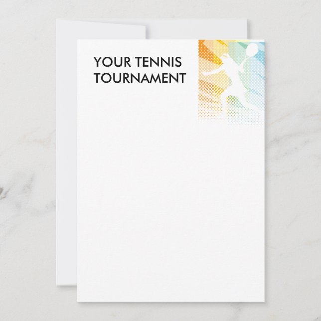 TENNIS TOURNAMENT INVITATIONS (Front)