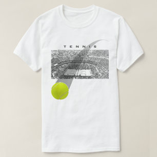 Tennis Tournament With Tennis Ball Motion T-Shirt