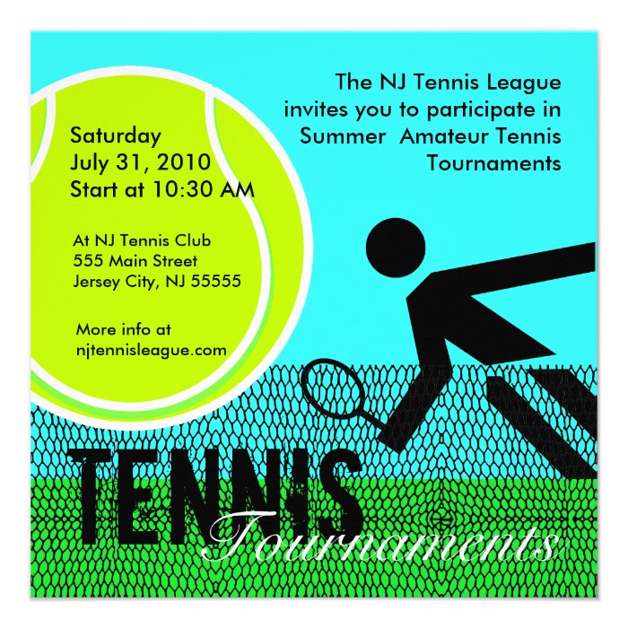 Tennis Tournaments Invitation 1