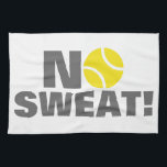 Tennis towel | No sweat!<br><div class="desc">Tennis towel | No sweat! Yellow tennis ball gifts for tennis players and fans. Add your own text like a funny slogan, quote, joke, saying or name.</div>
