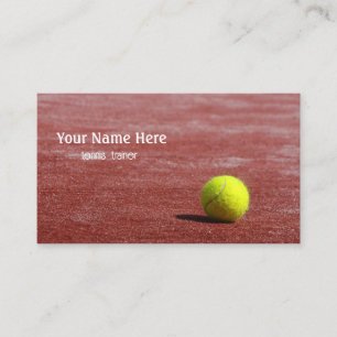 Tennis trainer business card