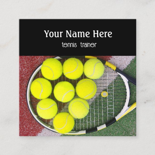 Tennis trainer business card (Front)