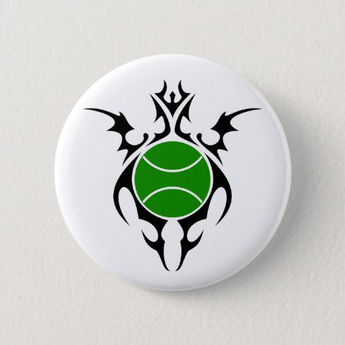 tennis tribal pinback button