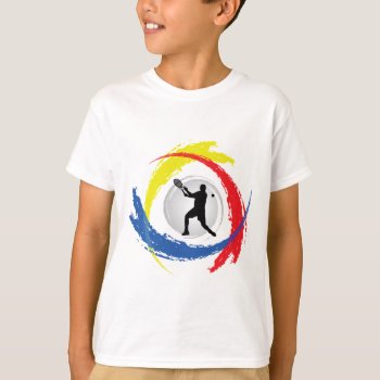 Tennis Tricolor Emblem (male) T-shirt by TheArtOfPamela at Zazzle