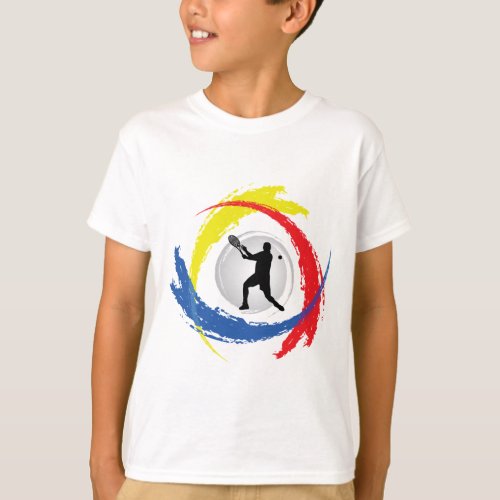 Tennis Tricolor Emblem Male T_Shirt