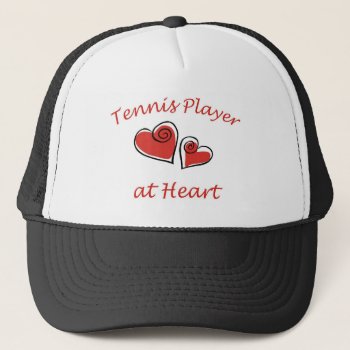 Tennis Trucker Hat by PolkaDotTees at Zazzle