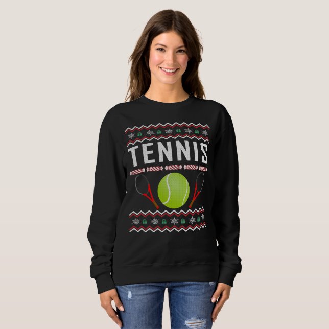Tennis Ugly Christmas Sweater (Front Full)