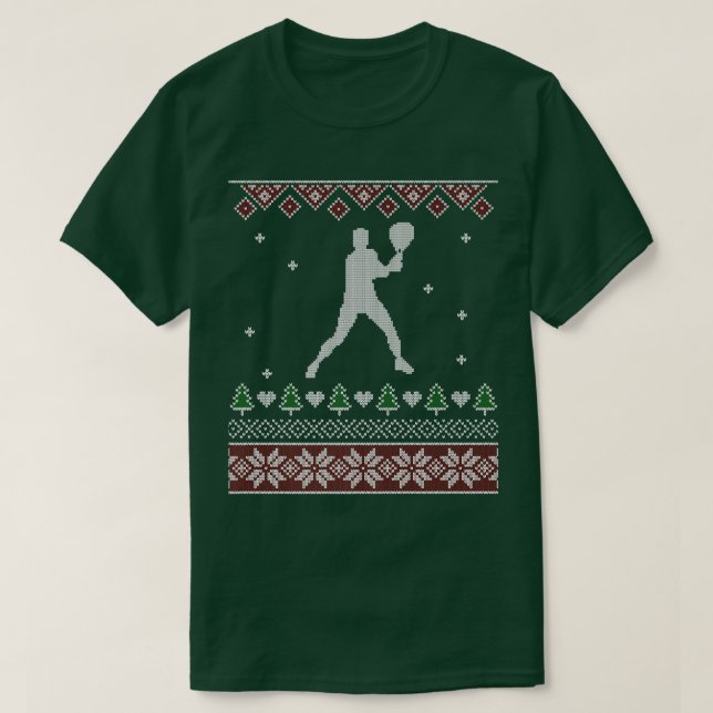 Tennis Ugly Christmas Sweater design Premium  (Design Front)