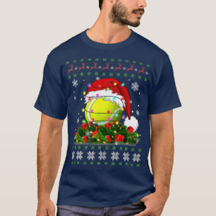 Tennis Ugly Sweater Christmas Pajama Lights Sport
